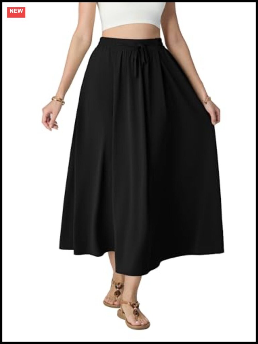 Satin Maxi Skirt High Waisted A Line Elegant Long Pleated Work Skirt
